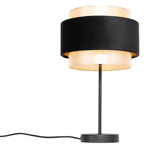 Moderna stolna lampa crna sa zlatom - Elif