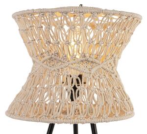 Orijentalna stolna lampa siva - Leonard