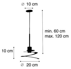 Dizajn viseća svjetiljka sa spiralom sjene 20 cm - Scroll