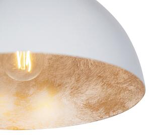 Industrijska stropna svjetiljka bijela sa zlatom 35 cm - Magna