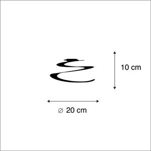 Čelični abažur crni 20 cm - Spirala
