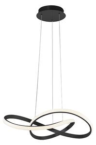 Dizajnerska viseća svjetiljka crna 57 cm s mogućnošću zatamnjivanja uključujući LED - Viola Due