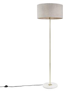 Podna svjetiljka mesing sive sjene 50 cm - Kaso