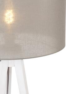 Moderna podna svjetiljka tronožac bijeli s nijansom sjenila 50 cm - Tripod Classic