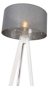 Moderna podna svjetiljka stativ bijela sive sjene 50 cm - Tripod Classic