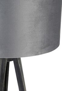 Stativ za podnu svjetiljku crni sa sivim sjenilom 50 cm - Stativ Classic