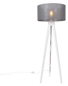 Moderna podna svjetiljka stativ bijela sive sjene 50 cm - Tripod Classic