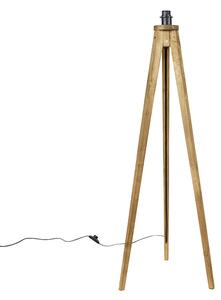 Rustikalna podna lampa tronožac vintage drvo - Tripod Classic