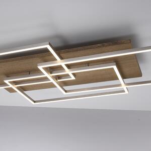 Plafonska lampa drvena kvadratna uklj. LED 3-svjetla sa daljinskim upravljanjem - Ajdin