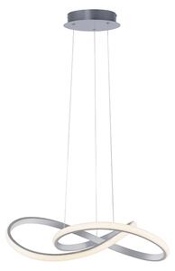 Dizajnerska viseća svjetiljka od čelika 57 cm s mogućnošću zatamnjivanja uključujući LED - Viola Due