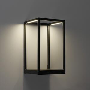 Dizajnerska zidna svjetiljka crna uklj. LED s dimerom na dodir - Jitske
