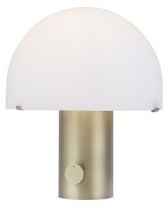 Dizajn stolna svjetiljka od mesinga s bijelom i dimmerom - Gomba