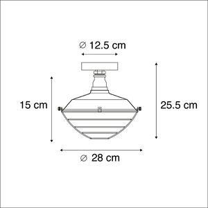 Industrijska stropna svjetiljka antičko srebro 25,5 cm - Tečaj
