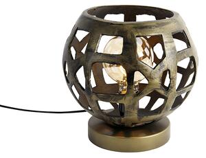 Industrijska stolna lampa antikno zlato - Bobby