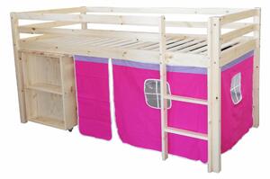 Zondo Dječji krevet s PC stolićem 90 cm Alzaria (ružičasta). 1015352