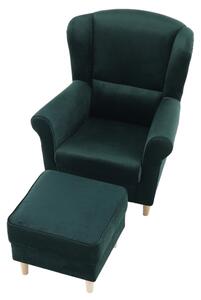 Zondo Fotelja s tabureom Aevo (smaragdna). 1015488