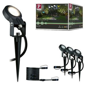 Paulmann Plug & Shine Set vrtnih LED spot svjetala Sting (6 W, Antracit, 24 V, 3 Kom., Ø x V: 5,2 x 29 cm)
