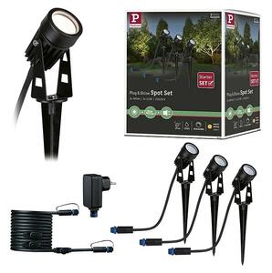 Paulmann Plug & Shine Set vrtnih LED spot svjetala (3 W, Šiljak za zabijanje u zemlju, Visina: 26 cm)