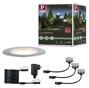 Paulmann Plug & Shine Set ugradbenih podnih svjetiljki Floor (7 x 3 cm, Topla bijela, Srebrne boje)