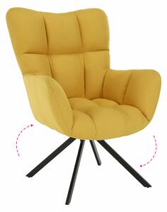 Zondo Dizajnerska okretna fotelja Komand (žuta). 1016049