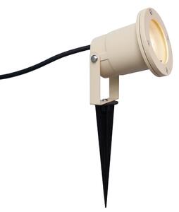 Reflektor na šiljku bež GU10 50 mm podesiv IP65 uklj. kabel i utikač - Basic