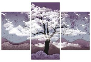 Slika - Stablo u oblacima (90x60 cm)