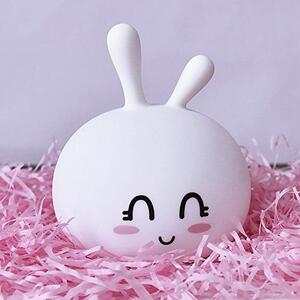 Rabbit&Friends mekana noćna svjetiljka Zeko USB - bijela, 7 boja