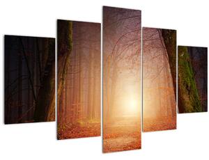 Slika jesenske šume u magli (150x105 cm)