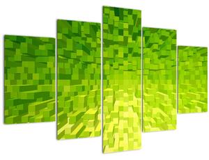 Slika žuto-zelenih kocki (150x105 cm)