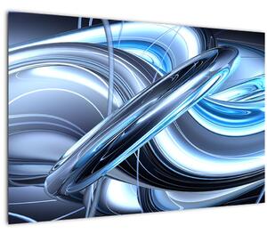 Slika plave apstrakcije (90x60 cm)