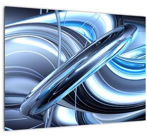 Slika plave apstrakcije (70x50 cm)