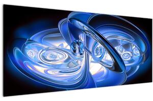 Plava apstraktna slika (120x50 cm)