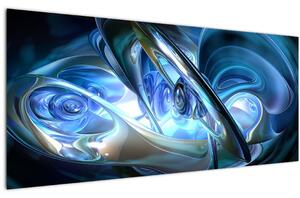 Slika plavih fraktala (120x50 cm)