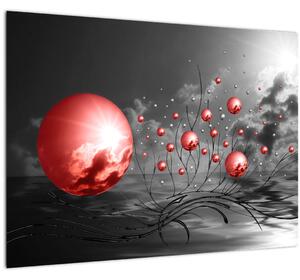 Slika crvenih kugli (70x50 cm)