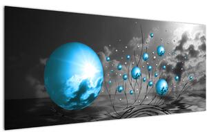 Slika svijetlo plavih kugli (120x50 cm)