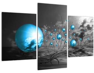 Slika svijetlo plavih kugli (90x60 cm)