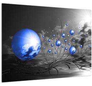 Slika tamno plavih kugli (70x50 cm)