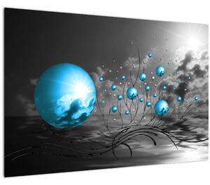 Slika svijetlo plavih kugli (90x60 cm)