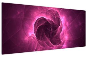 Slika moderne ružičaste apstrakcije (120x50 cm)