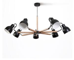 Viseći luster KALLITHEA 7xE27/60W/230V crni