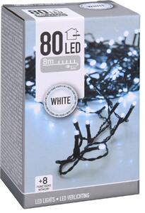 Lanac za novogodišnje lampice 80 LED hladno bijeli 8m - 8 funkcija
