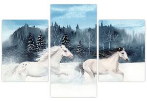 Slika naslikanih konja (90x60 cm)