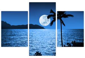 Slika - Mjesec iznad morske površine (90x60 cm)