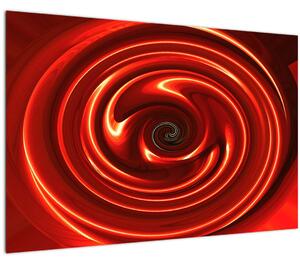 Apstraktna slika - crvena spirala (90x60 cm)