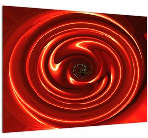 Apstraktna slika - crvena spirala (70x50 cm)