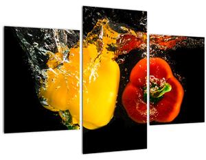 Slika - paprike u vodi (90x60 cm)