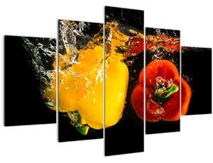 Slika - paprike u vodi (150x105 cm)