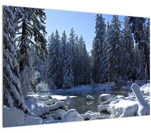 Slika snježne šume (90x60 cm)