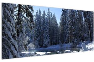 Slika snježne šume (120x50 cm)