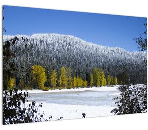 Slika - snježno gorje zimi (90x60 cm)
